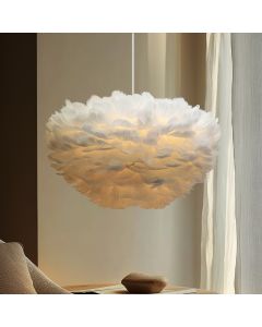 Lampada a sospensione bianca in tessuto, Suzie