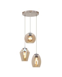 Lampada a sospensione ambrata design, Lazaro