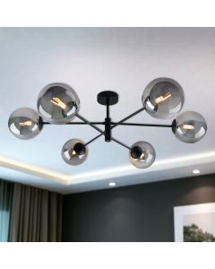 Lampada da soffitto grigia design, Remo