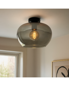 Lampada da soffitto grigia design, Vidro