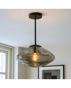 Lampada da soffitto grigia design, Evita
