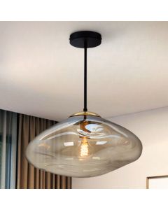 Lampada da soffitto ambrata design, Evita