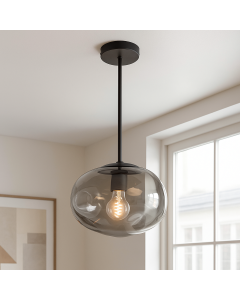 Lampada a sospensione grigia design, Evita