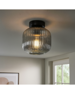 Lampada da soffitto grigia retrò, Charlois