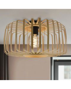 Lampada da soffitto in bambù marrone, Tina