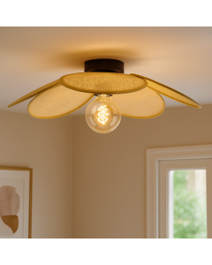 Lampada da soffitto in rattan marrone, Rowen