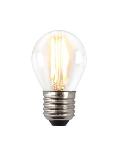 Olucia lampadina a filamento LED E27 regolabile Melchis, P45, 4W, 2700K