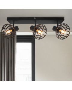 Faretto da soffitto nero industriale, Lieve