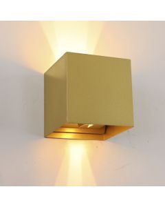 Lampada da parete up down in ottone moderna, Dion, IP65