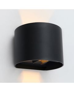 Lampada da parete up down nera moderna, Dion, IP65