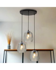 Lampada a sospensione trasparente retrò, Jian