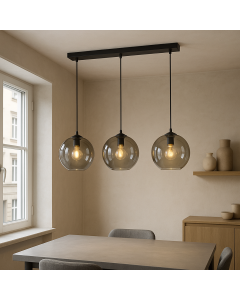 Lampada a sospensione grigia design, Giada