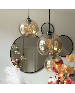 Lampada a sospensione ambrata design, Giada