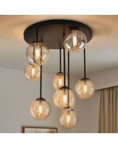 Lampada da soffitto ambrata design, Stacy