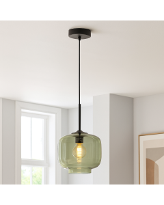 Lampada a sospensione verde retrò, Anniek