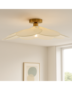 Lampada da soffitto crema rustica, Nena