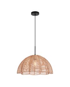 Lampada a sospensione in rattan marrone, Heather