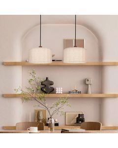 Lampada a sospensione beige rustica, Loulou