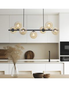 Lampada a sospensione ambrata design, Remo