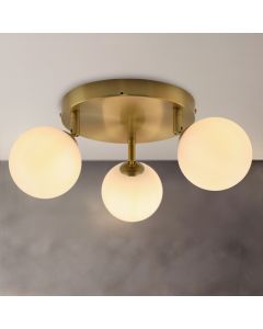 Lampada da soffitto da bagno bianca moderna, Amer, IP44