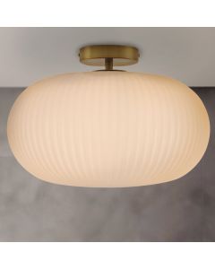 Lampada da soffitto da bagno bianca design, Elliot, IP44