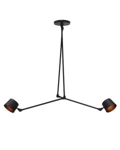 Lampada da soffitto nera moderna, Rinke
