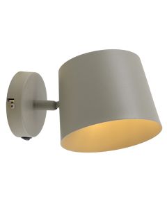 Faretto da parete verde moderno, Rinke, con interruttore