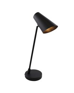 Lampada da tavolo nera moderna, Taro, con interruttore