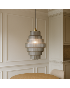 Lampada a sospensione grigia retrò, Paris