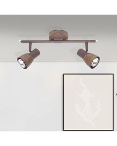 Faretto da soffitto in rame metallo, Rieko