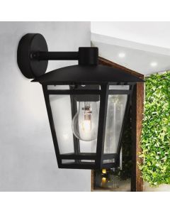 Lampada da esterno nera moderna, Jedidjah, IP44