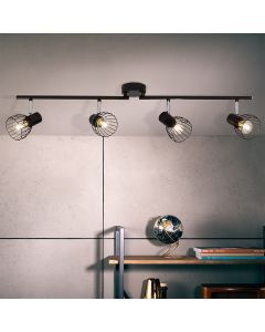Faretto da soffitto nero industriale, Adama