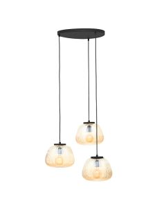 Lampada a sospensione ambrata retrò, Neha