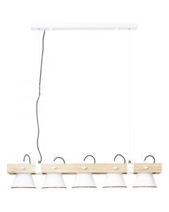 Lampada a sospensione in legno marrone, Audrey