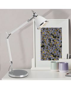 Lampada da scrivania cromata design, Luuke, con interruttore
