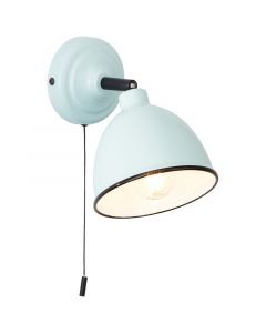 Faretto da parete blu classico, Anouk, con interruttore a strappo