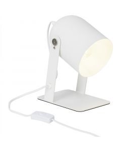 Lampada da tavolo bianca moderna, Arlette, con interruttore