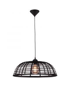 Lampada a sospensione in legno nera, Deacon