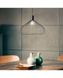 Lampada a sospensione nera industriale, Adama