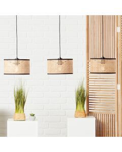 Lampada a sospensione nera rustica, Emmelie