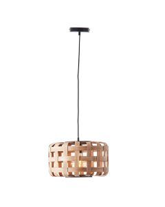 Lampada a sospensione in legno marrone, Virginie