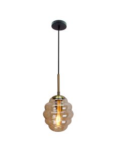 Lampada a sospensione ambrata moderna, Lemay