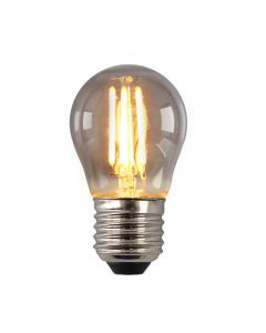 Lampadina LED Olucia E27 dimmerabile, P45, 3w, Vetro fumé, 2200k