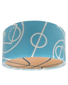 Lampada da soffitto per bambini blu in plastica, Basketball