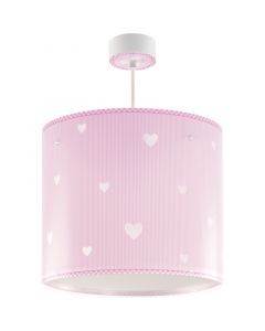 Lampada a sospensione per bambini rosa in plastica, Hearts