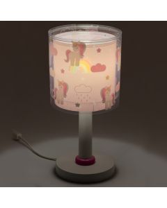 Lampada da tavolo per bambini rosa in plastica, Unicorn