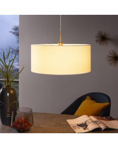 Lampada a sospensione bianca in tessuto, Abano