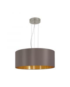 Lampada a sospensione marrone in tessuto, Terme