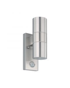 Applique da esterno con sensore di movimento argenta in acciaio inossidabile, Marlies, IP44