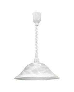 Lampada a sospensione bianca in vetro, Klaas